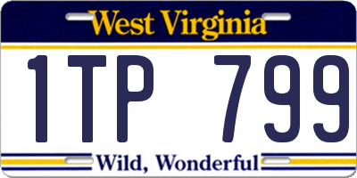 WV license plate 1TP799