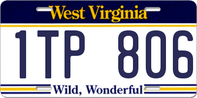WV license plate 1TP806