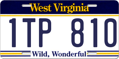 WV license plate 1TP810