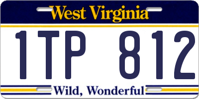 WV license plate 1TP812