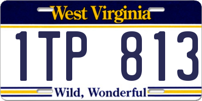 WV license plate 1TP813