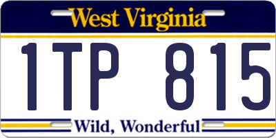 WV license plate 1TP815