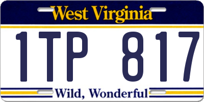 WV license plate 1TP817