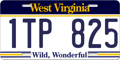 WV license plate 1TP825
