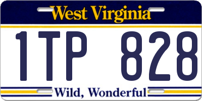 WV license plate 1TP828
