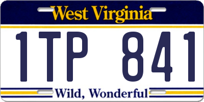 WV license plate 1TP841