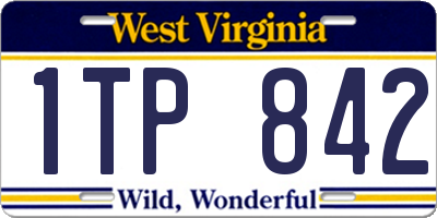 WV license plate 1TP842