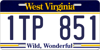WV license plate 1TP851