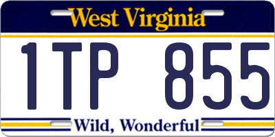 WV license plate 1TP855