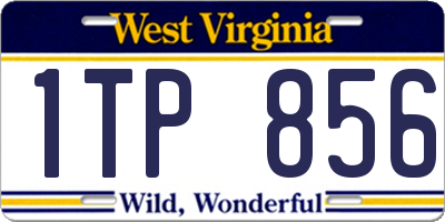 WV license plate 1TP856