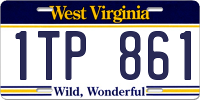 WV license plate 1TP861