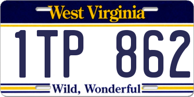 WV license plate 1TP862