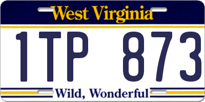 WV license plate 1TP873