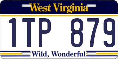 WV license plate 1TP879