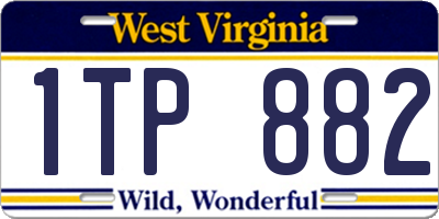 WV license plate 1TP882