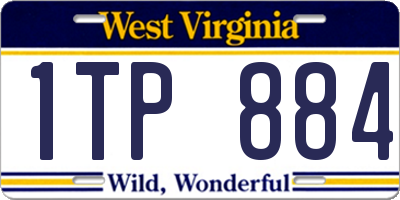 WV license plate 1TP884