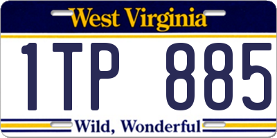 WV license plate 1TP885