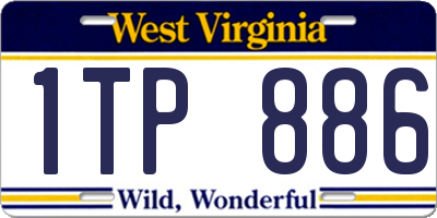 WV license plate 1TP886