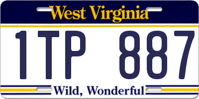 WV license plate 1TP887