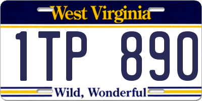 WV license plate 1TP890