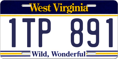 WV license plate 1TP891