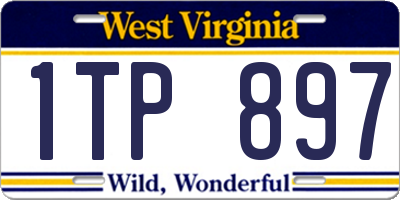 WV license plate 1TP897