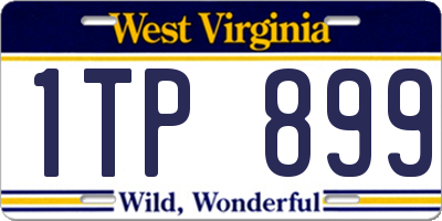 WV license plate 1TP899