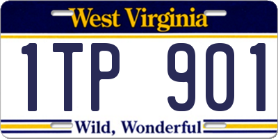 WV license plate 1TP901
