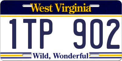 WV license plate 1TP902