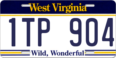 WV license plate 1TP904