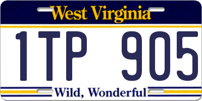 WV license plate 1TP905