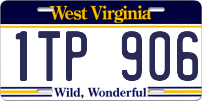 WV license plate 1TP906