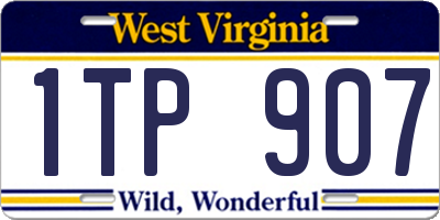WV license plate 1TP907