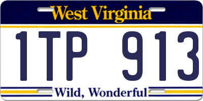 WV license plate 1TP913