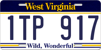 WV license plate 1TP917