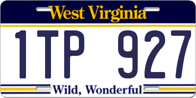 WV license plate 1TP927
