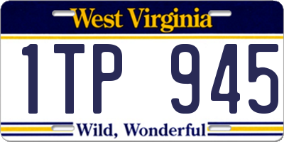 WV license plate 1TP945