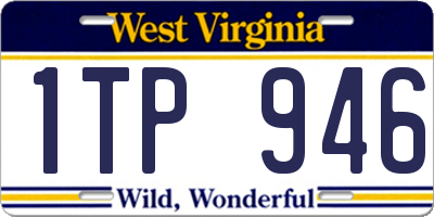 WV license plate 1TP946