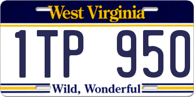 WV license plate 1TP950