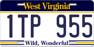 WV license plate 1TP955
