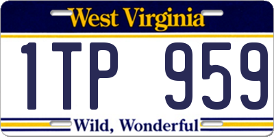 WV license plate 1TP959