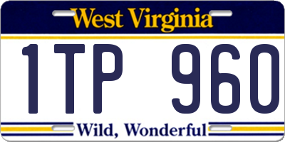 WV license plate 1TP960