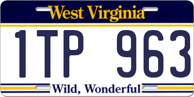 WV license plate 1TP963