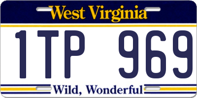 WV license plate 1TP969