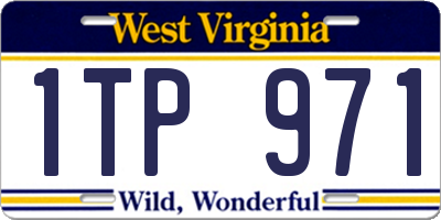 WV license plate 1TP971