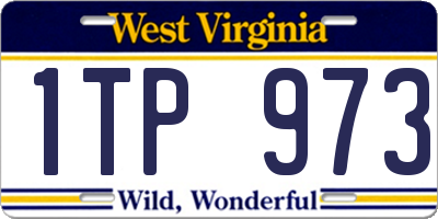 WV license plate 1TP973