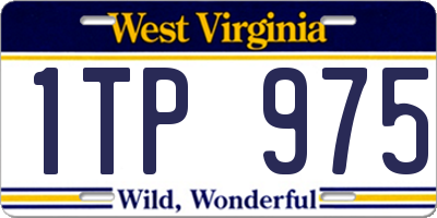 WV license plate 1TP975