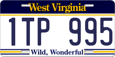 WV license plate 1TP995
