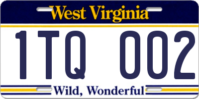 WV license plate 1TQ002