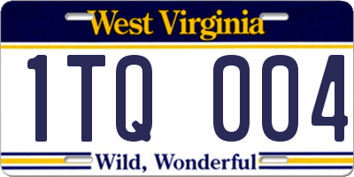 WV license plate 1TQ004